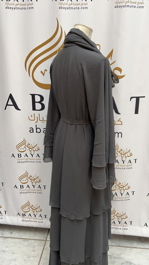 Gorgeous Grey Flowy Abaya #9198254