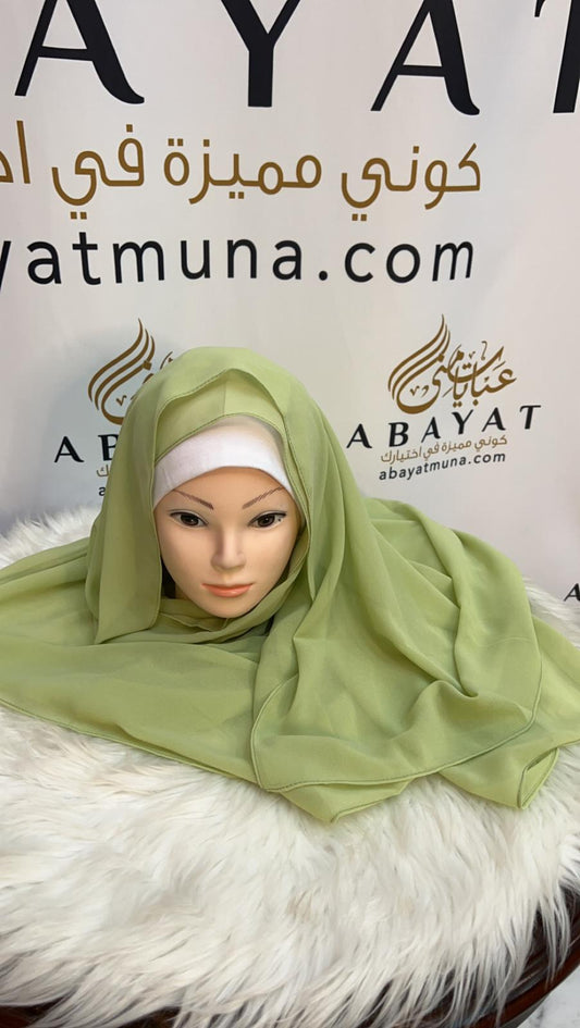 Green Chiffon Georgette Hijab