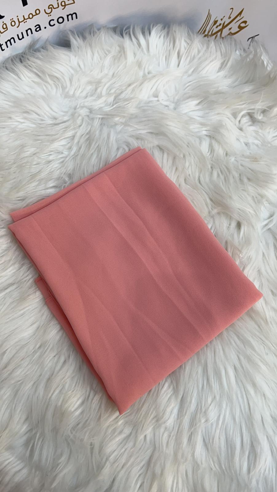 Pink Chiffon Georgette Hijab