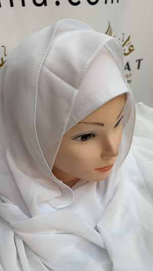 White Chiffon Georgette Hijab