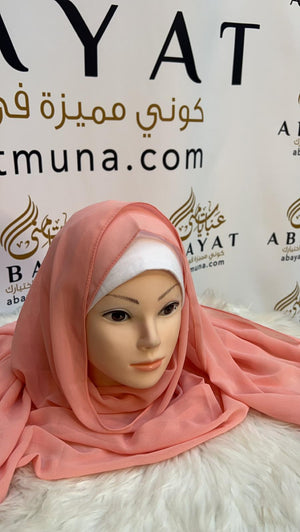 Pink Chiffon Georgette Hijab