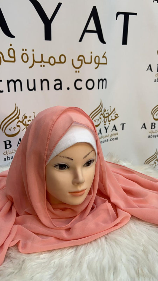 Pink Chiffon Georgette Hijab