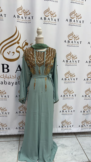 Cyan Two Piece Abaya #9198061