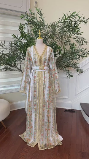 White Embroidery Royale Kuftan