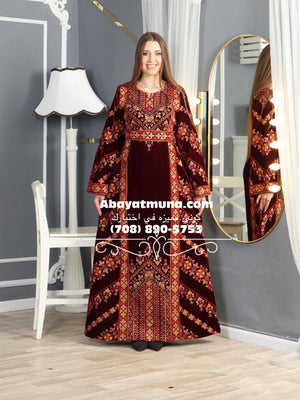 Maroon velvet Thobe beautiful A