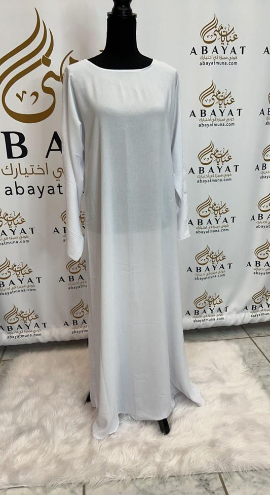White under dress Abaya