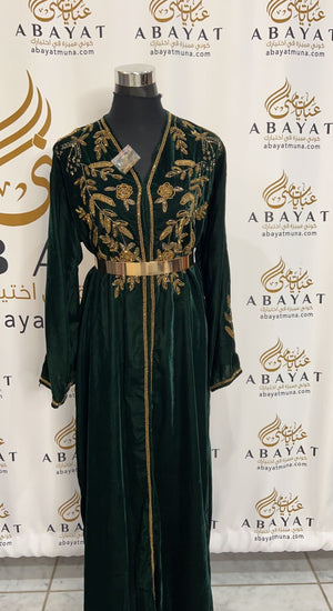 Gorgeous Green Velvet Abaya #844861