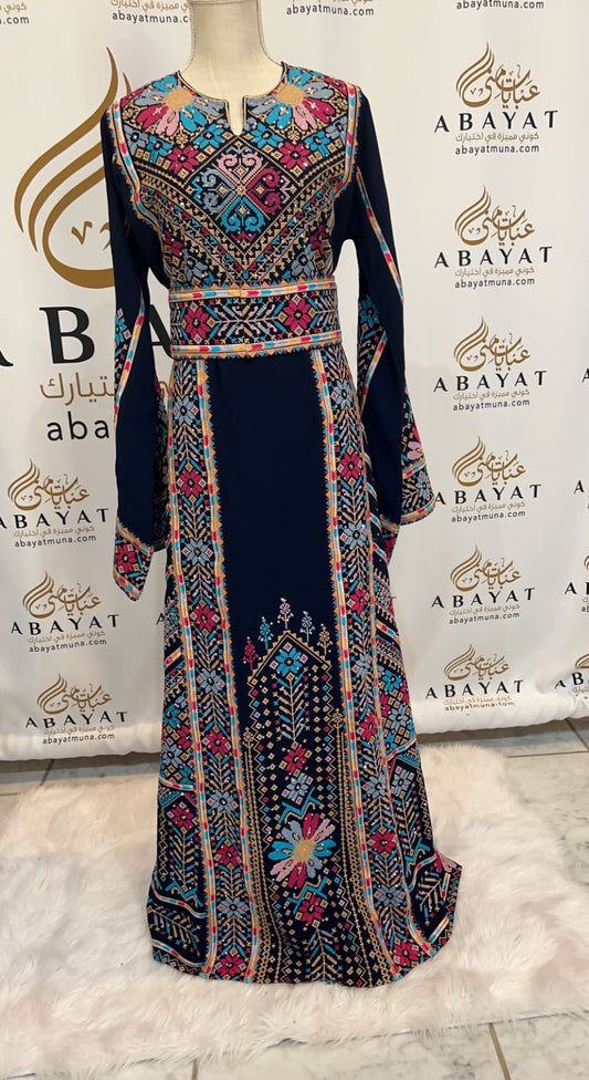 Dark Blue Palestinian Thobe #844373