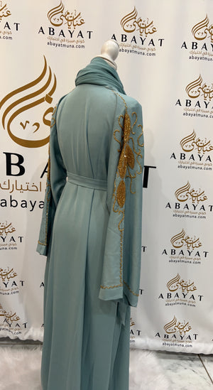 Gorgeous Cyan Abaya #844653