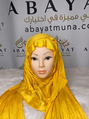 Yellow Luxury Jersey Kashka Hijab #35