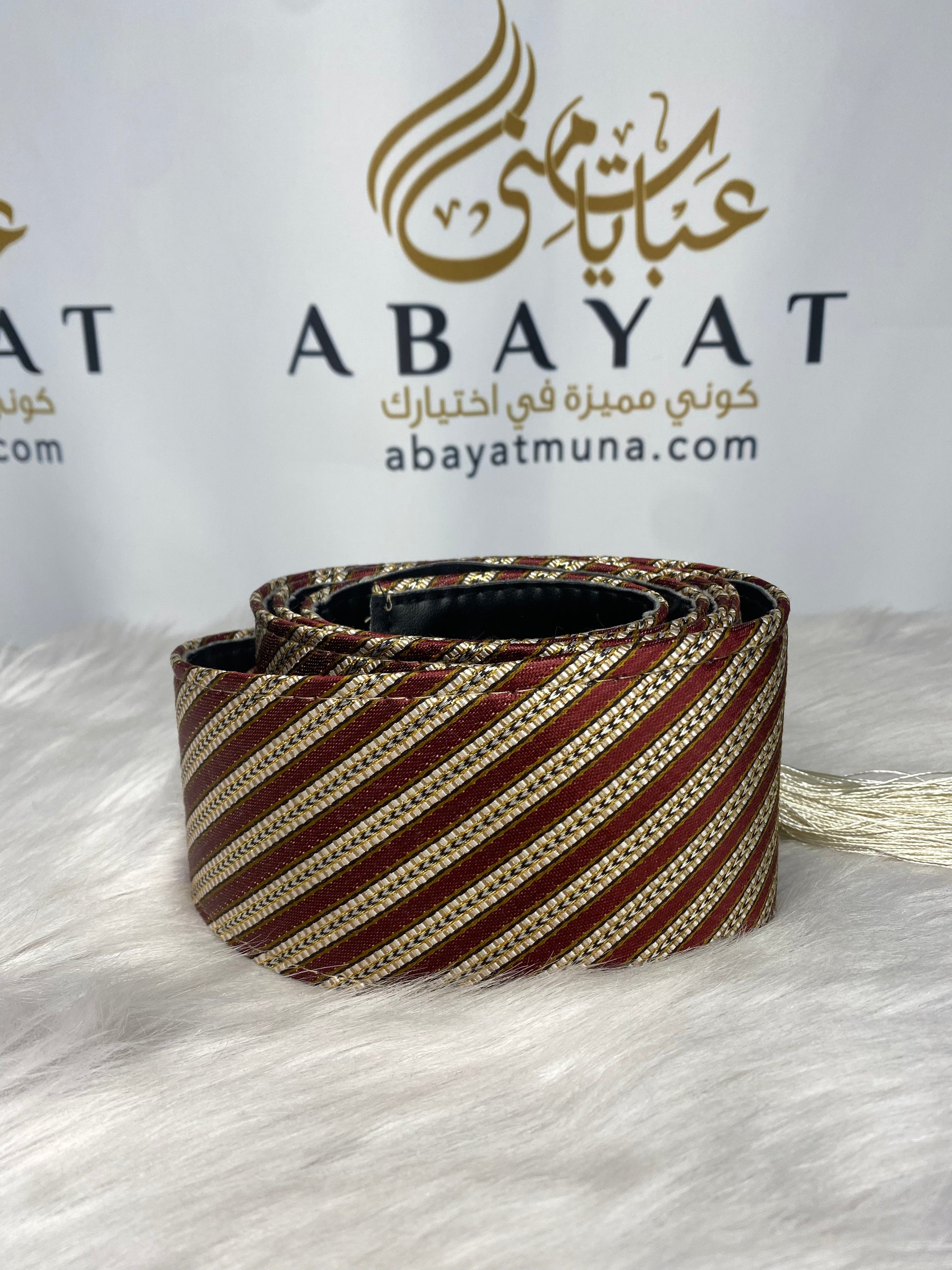 Burgundy Cashmere Belt #844477