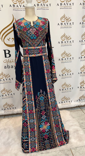 Dark Blue Palestinian Thobe #844373