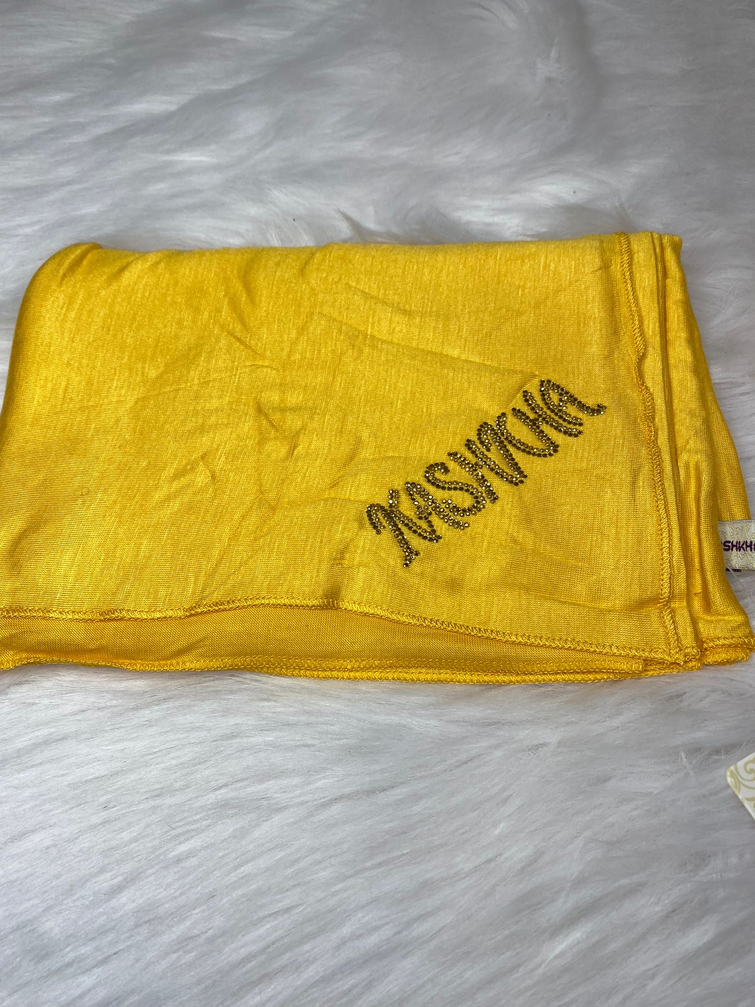 Yellow Luxury Jersey Kashka Hijab #35