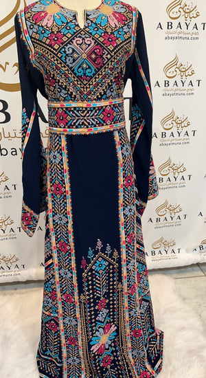 Dark Blue Palestinian Thobe #844373