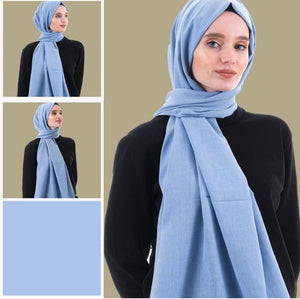 Blue Chiffon Georgette Hijab #56