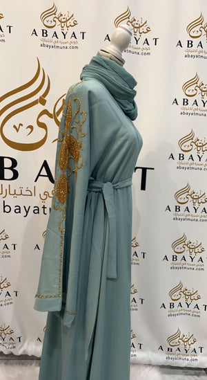 Gorgeous Cyan Abaya #844653