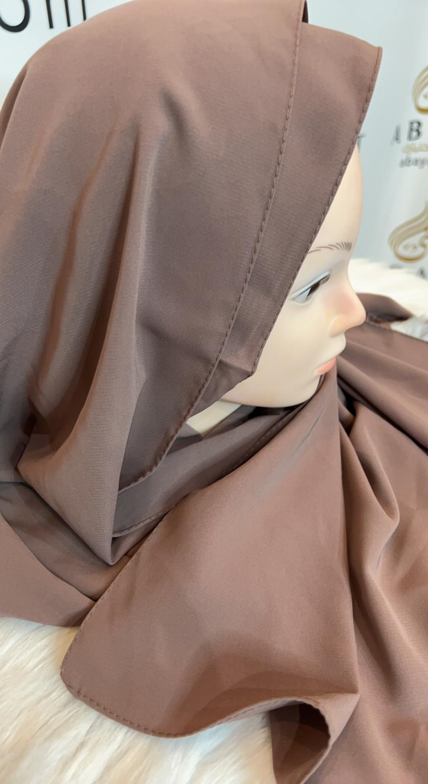 Tan Madina Chiffon Georgette Hijab #50