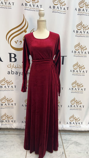 Gorgeous Red Plain Velvet  Dress #9197546