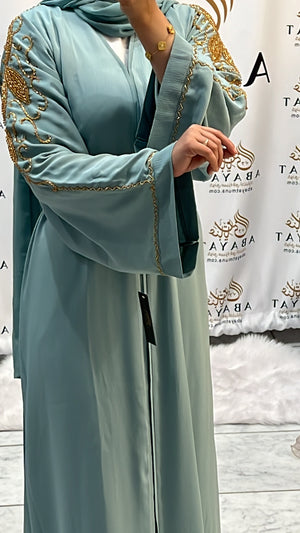 Gorgeous Cyan Abaya #844653