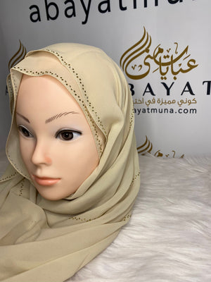 Peach Luxury Georgette Kashka Hijab #46