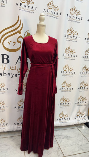 Gorgeous Red Plain Velvet  Dress #9197546