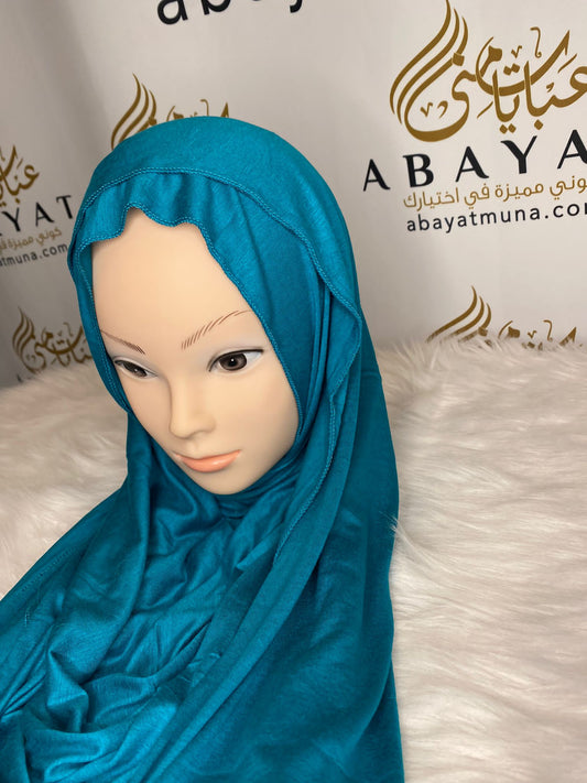 Blue Luxury Jersey Kashka Hijab #36