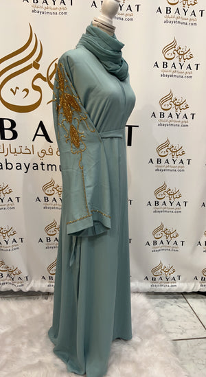 Gorgeous Cyan Abaya #844653