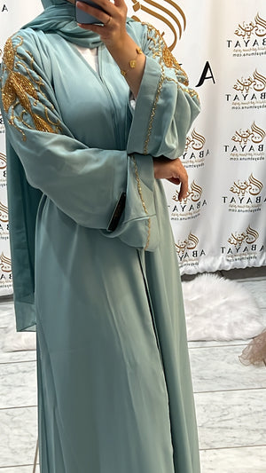 Gorgeous Cyan Abaya #844653