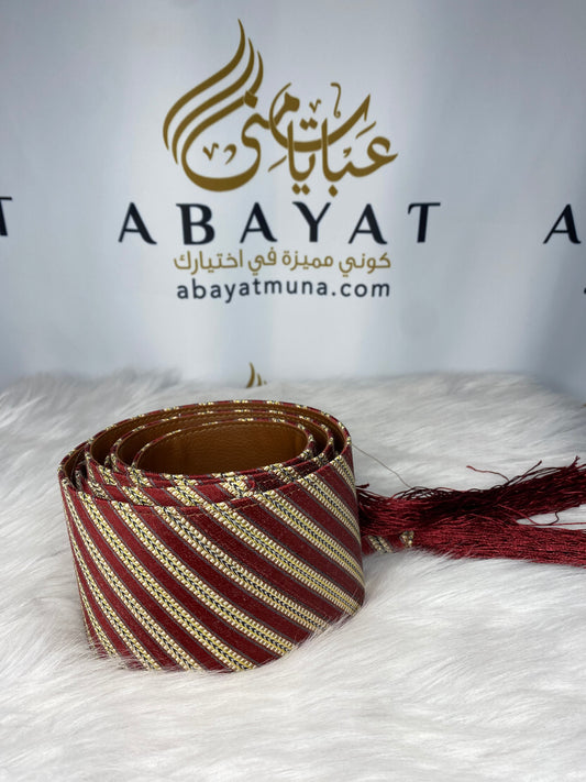 Burgundy Cashmere Belt #844480