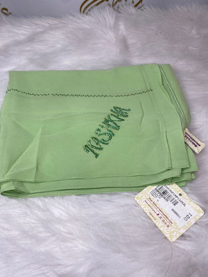 Light Green Luxury Georgette Kashka Hijab #39