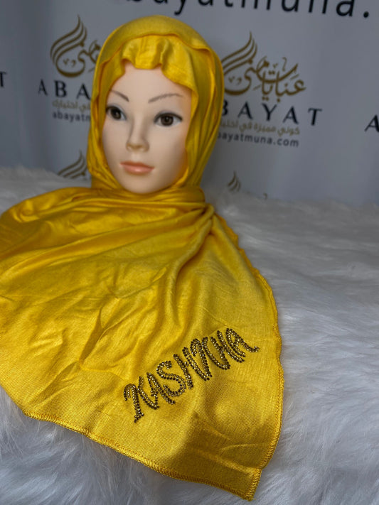 Yellow Luxury Jersey Kashka Hijab #35