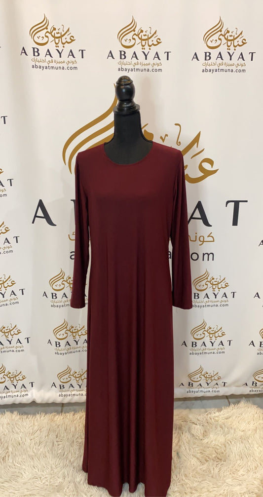 Burgundy Jersey Dress (under abaya) #843350